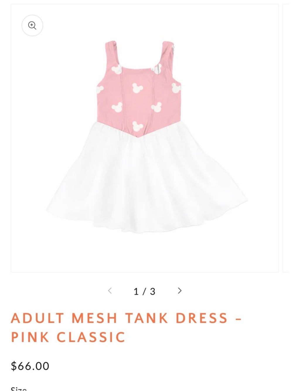 ADULT Mesh Tank Dress - PINK Classic 1x